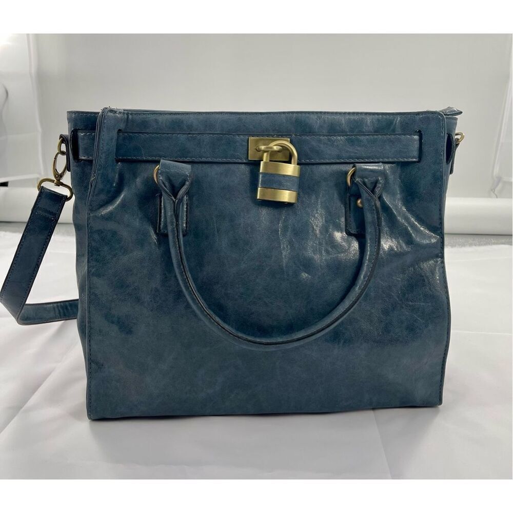 GAL faux leather new without tags slate grey bag